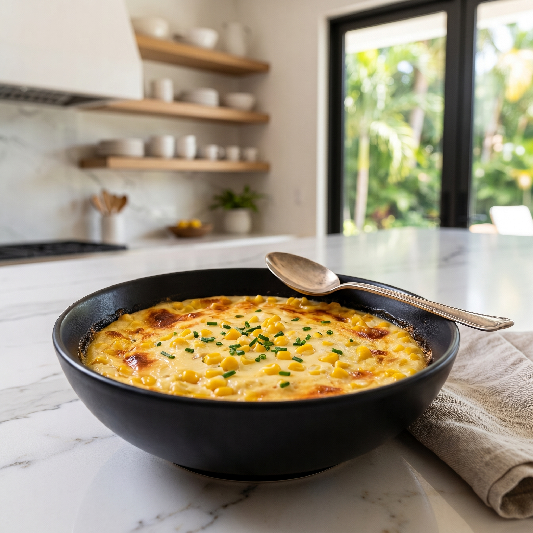 Nigella Lawson sweet corn pudding scored in easyChef Pro